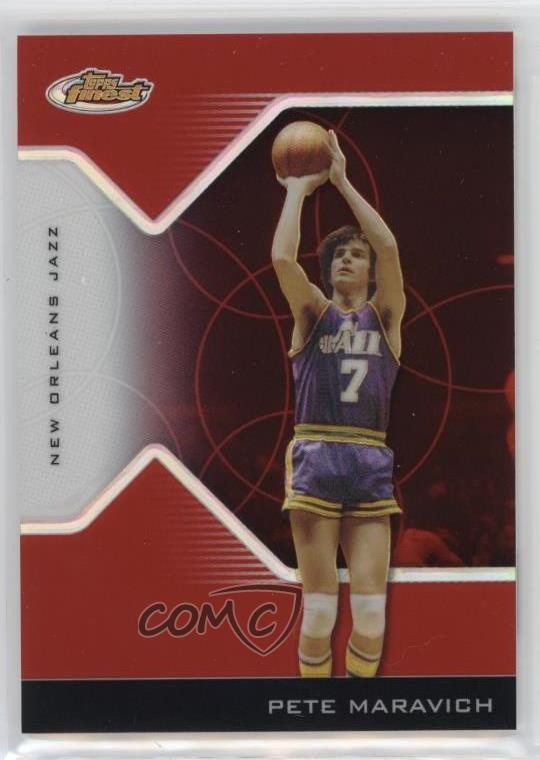 2004-05 Topps Finest Red Refractor 38/149 Pete Maravich #137 HOF 17a5