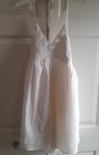 Wild Fable Womens White Halter Mini Dress Crochet Boho Size Medium NWT