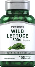 Wild Lettuce Extract | 500mg | 150 Capsules | by Piping Rock