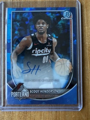 2025-26 Bowman Chrome Sapphire Scoot Henderson Auto #BCA-SH Trail Blazers