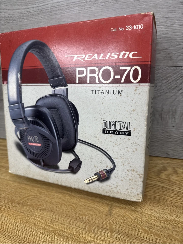 Auriculares Vintage Realistic pro-70 Titanium Auriculares Top-the-line Foto 3 de 4