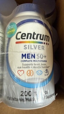 New Centrum Silver Men's 50 Plus Vitamins, Multivitamin Supplement, 200 Tablets
