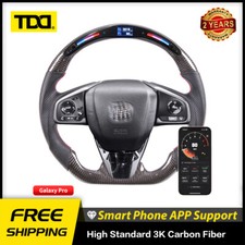 Tdd Real Carbon Fiber Led Steering Wheel For Honda Civic Type R Tdd Real Carbon Fiber Led Steering Wheel For Honda Civic Type R