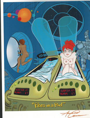 ''Pees in a Pod'' Signed Print by Amanda Connor
