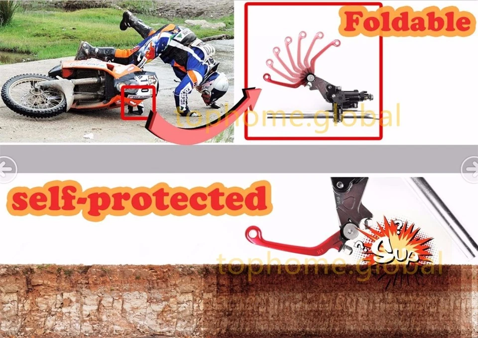 For Kawasaki KX125 KX250 KX250F KX450F KX65 KX85 Pivot Clutch Brake Levers US - Image 4 of 4