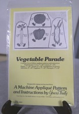 NEW 1978 Yours Truly Machine Applique Pattern "Vegetable Parade" #3069 USA Made
