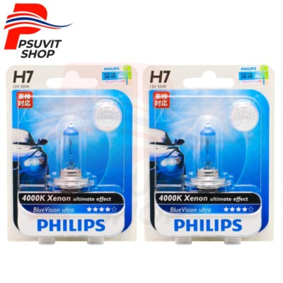 Philips Blue Vision Ultra H7 12V55W 12972 4000K Xenon Ultimate effect (2 pcs)
