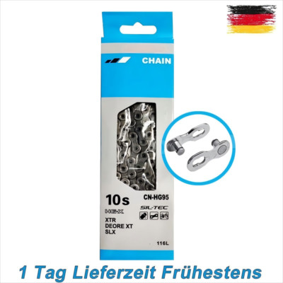 Shimano Kette CN-HG95 10-fach DEORE XT XTR SLX HG-X SIL TEC 116 Glieder Fahrrad`
