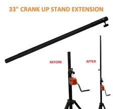 33" Metal Height Extension Bar For Crank Up DJ Lighting Truss Trussing Stands