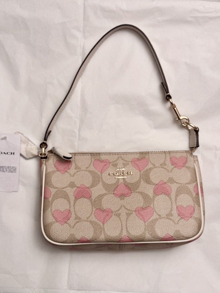 【COACH】Nolita 19 In Signature Canvas NWT Coach Nolita 19 In Signature Canvas With Heart Print