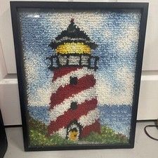 WonderArt Sailors Beacon Latch Hook finished sailors beacon wall srt with frame