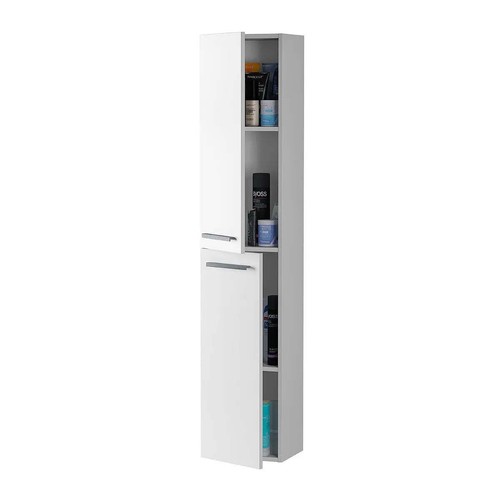 Colonna per il bagno con 2 ante 30x25x150 cm colore bianco - Foto 2 di 3