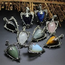 Pendulum Crystal for Dowsing Spiritual Divination Stone Pendant Chakra Waterdrop