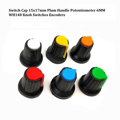Switch Cap 15x17mm Plum Handle Potentiometer 6MM WH148 Knob Switches Encoders