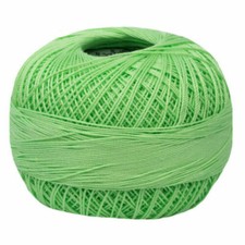 Lizbeth Egyptian Cotton Crochet Thread Size 10 Color 677 Medium Lime Green