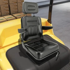 Forklift Seat Universal Waterproof Excavator/Tractor/Lawn Mower Seat W/ Armrest