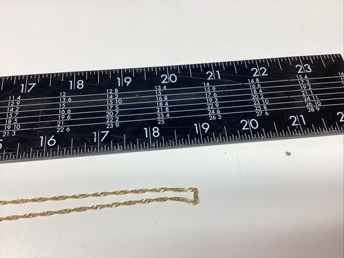 YELLOW GOLD SOLID Necklace Chain Estate 10K SIGNED STAMP CANADA RGB TWISTED LONG - Picture 11 of 20