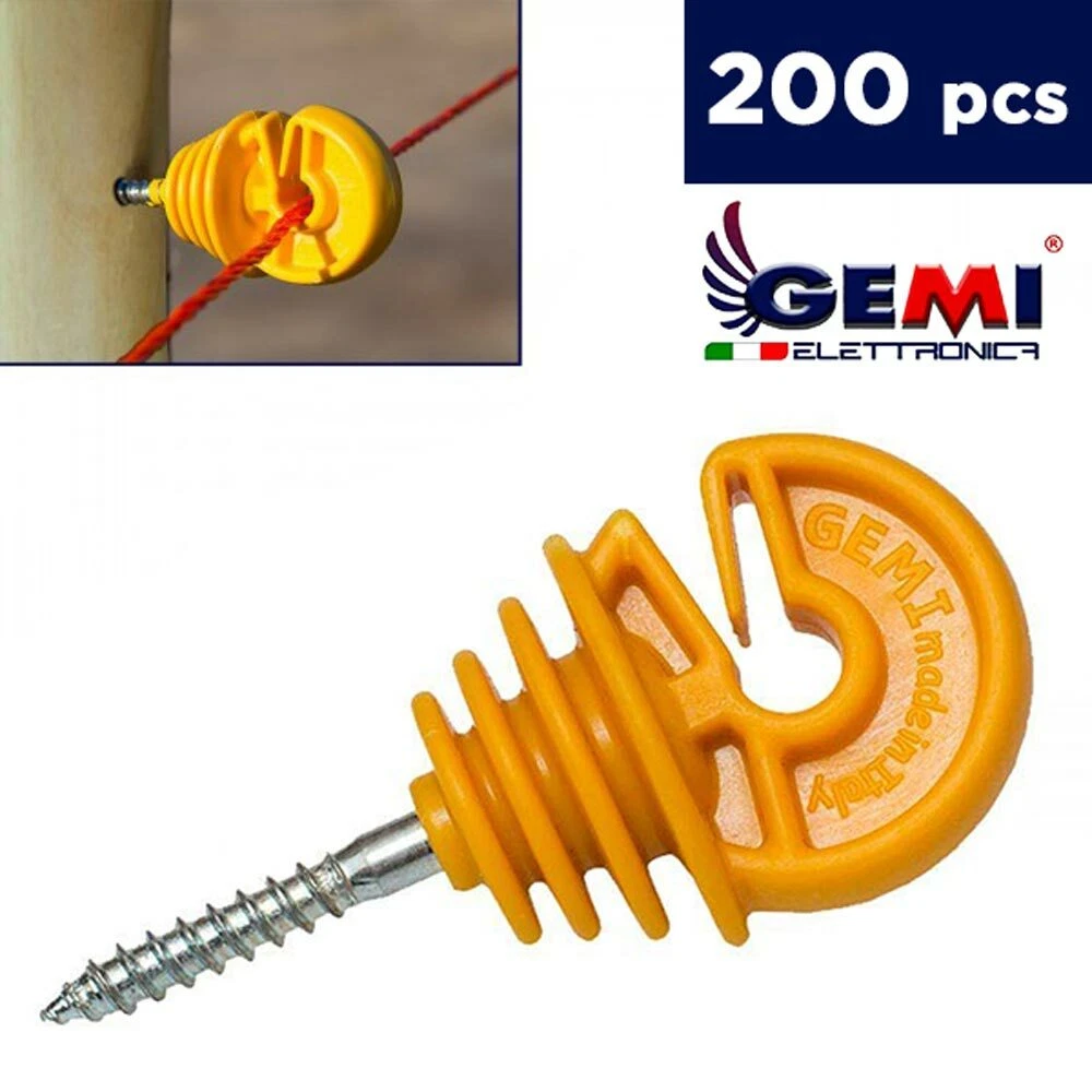 Isolatori a vite, 50 pezzi Isolatore per recinzione elettrica Isolatore Isolatori a vite, 50 pezzi Isolatore per recinzione elettrica Isolatore