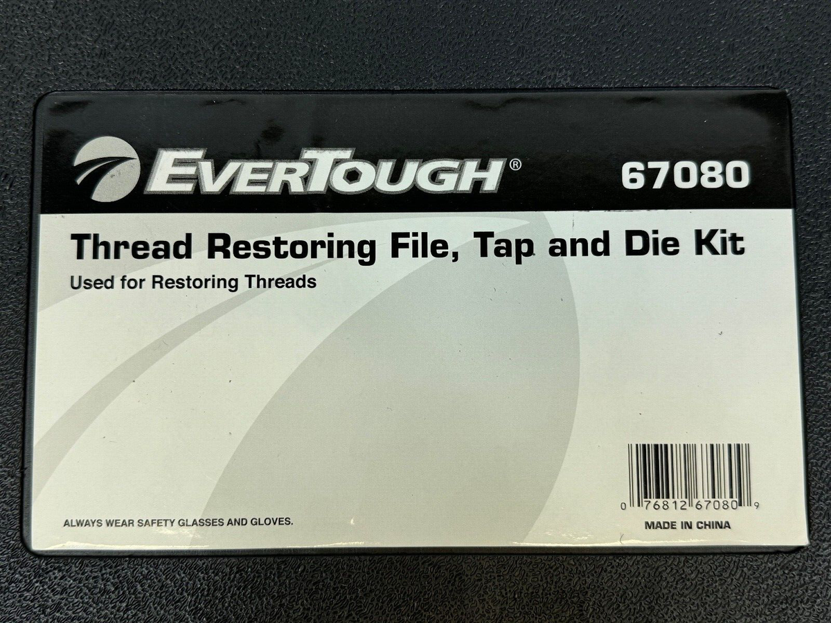 EverTough 67080 Thread Restoring File Tap and Die Kit / For