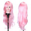 thumbnail 2 - Fashion Pink Long Straight Wavy Women Lady Girl Cosplay Hair Wig Full Wigs + Cap