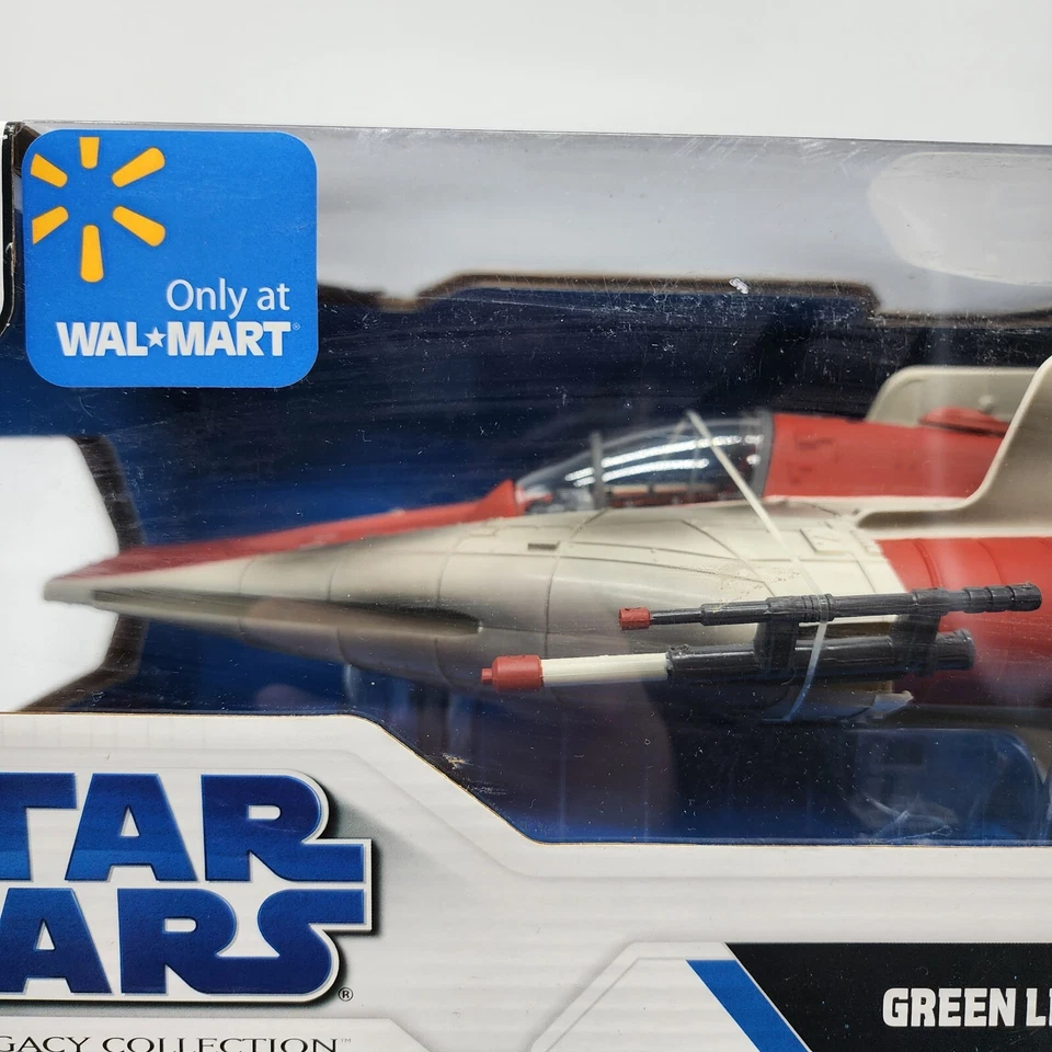 ЗАПЕЧАТАННЫЙ Star Wars 2008 The Legacy Collection: Green Leader A-Wing Fighter Walmart - Изображение 4 из 4