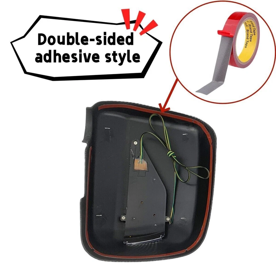 Black Carbon Side Led Light Mirror Cover Molding Trims For 1998-2003 LEXUS RX300 - Изображение 3 из 4