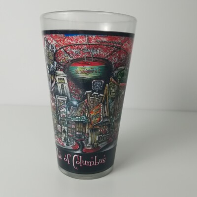 Pubs Of Columbus Glass Ohio State Pint Pilsner Lager Beer Barware Ugly Tuna Toos