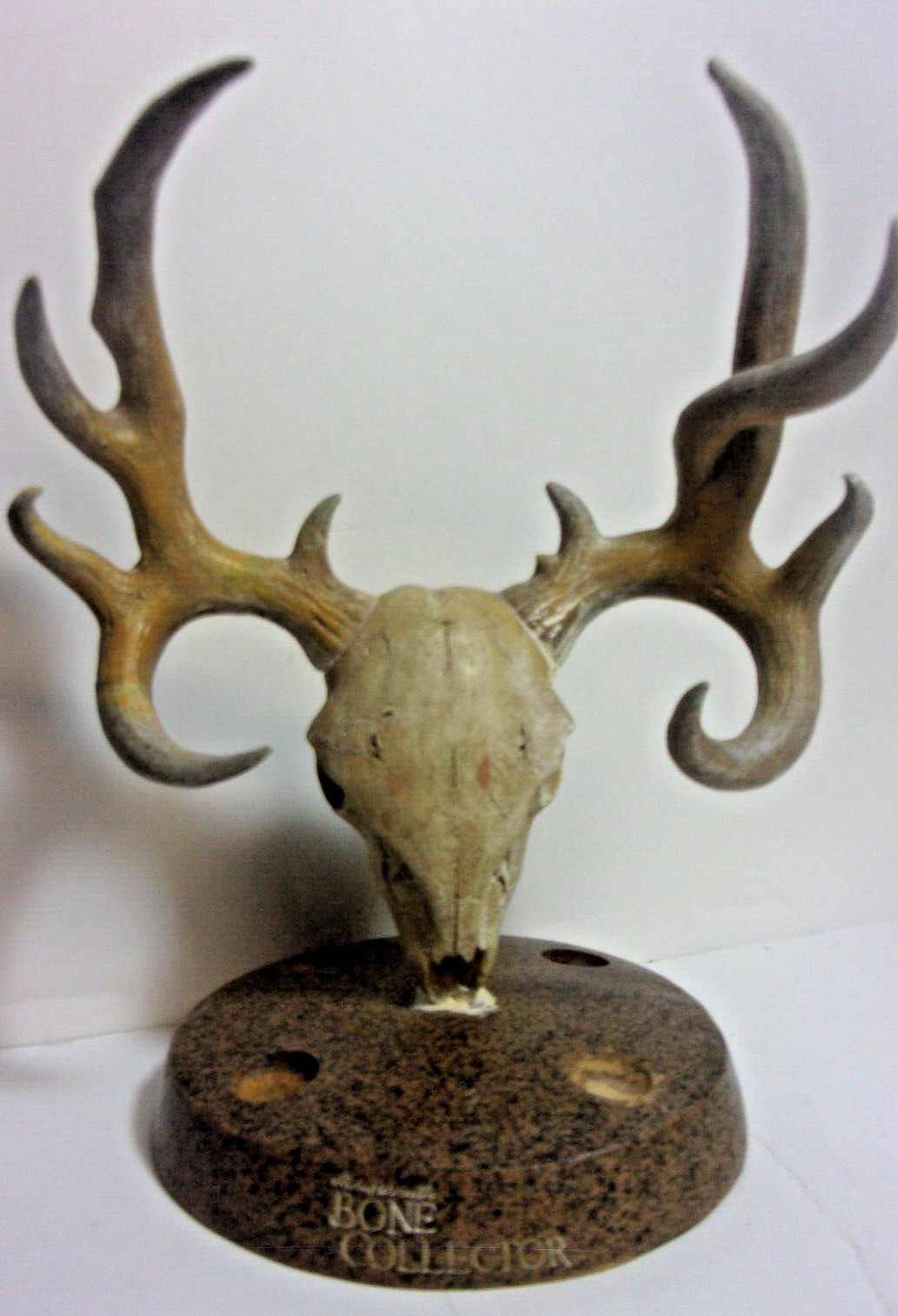 Bone Collector Tooth Brush Holder Resin Deer Skull Antler Logo Michael Waddell