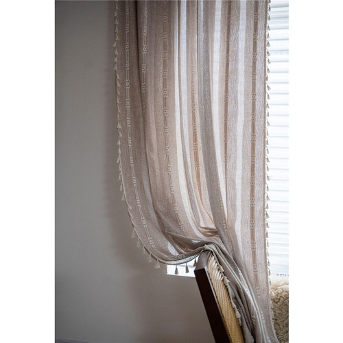 Treatment Curtain Living Room Vintage Tassel Curtain Bedroom Window Drape - Bild 10 von 40