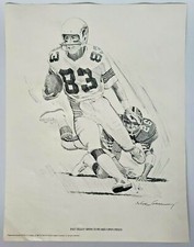1981 St Louis Cardinals Pat Tilley Shell Oil Football Print Nick Galloway WS7C