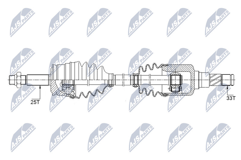 Arbre de transmission renforcé Mitsubishi Colt VI et Smart Forfour en acier