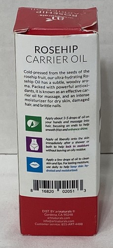 Artnaturals Rosehip Seed Oil 4 oz for Face Hair & Skin - 100% Pure Natural READ! - Picture 7 of 10