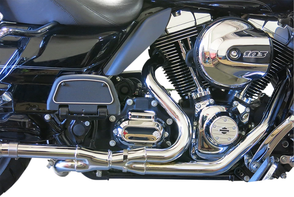 Двойная хромированная двойная выхлопная труба Bassani 2X2 2009–2016 Harley Touring FLHX FLHR - Изображение 2 из 2