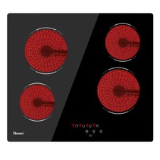 GIONIEN Ceramic Cooktop 24 Inch, 220V 240V, 4 Burners Electric Cooktop, 6000W