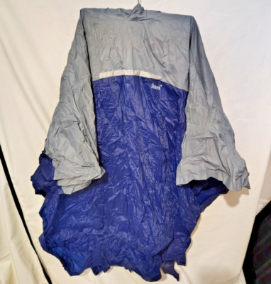 Stearns Rain Blue, and grey PVC Poncho 50'' x 94'' Snap Around