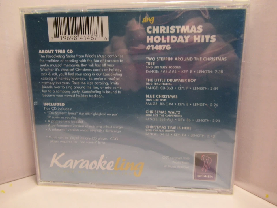 PRIDDIS KARAOKE - CHRISTMAS HOLIDAY HITS - KARAOKELING - #1487 - Image 2 of 2