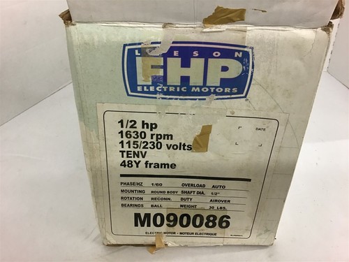 Leeson M090086 1/2 HP AC Motor 115/2330 volts 1630 Rpm 48Y Frame - Picture 8 of 8