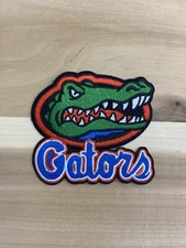UF FLORIDA GATORS EMBROIDERED IRON ON PATCH 3” X 3.25” FREE SHIPPING