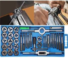 New 40pc Metric Tap and Die Set M3 to M12 Threading Tool Set for Cutting Threads