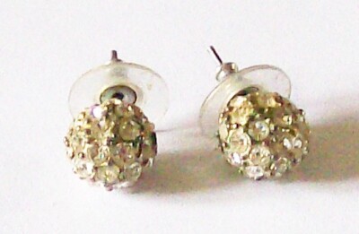 Betty Jackson Diamant Ohrstecker silberfarben für Ohrstöße Vintage sehr guter Zustand