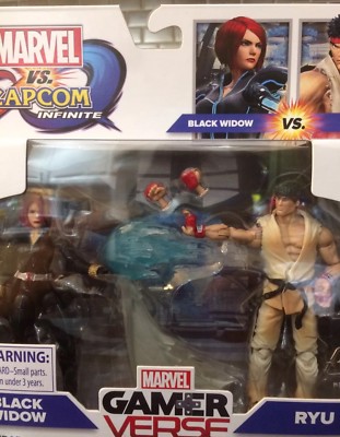 2018 MARVEL GAMER VERSE BLACK WIDOW VS. RYU - 2 FIGURES (MARVEL VS. CAPCOM) NEW