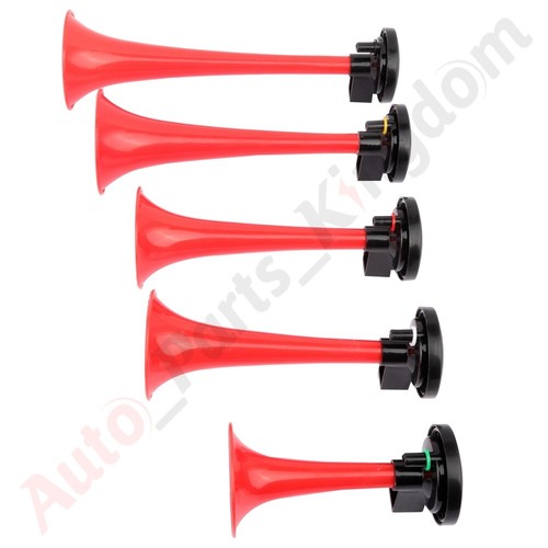 130DB 5 Trompetas Rojas 15-22 PSI 12V Plástico Bocina de Aire Dixie Musical Camión Coche Barco - Imagen 3 de 11