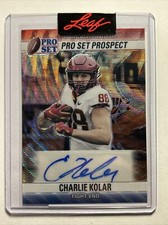 2022 Leaf Pro Set CHARLIE KOLAR 1/1 Signed Auto Proof Ravens TE