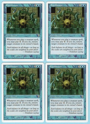Equilibrium x4 4x 2001 MTG Core Set 7th Edition Blue Rare Enchantment NM AZ3