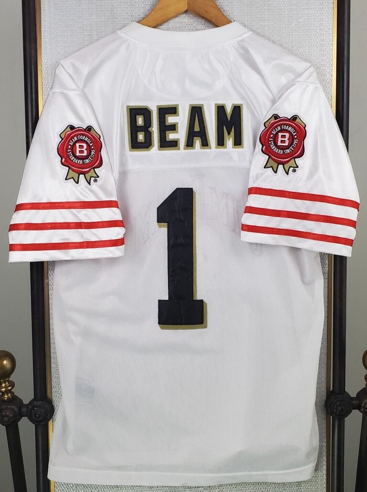 Camiseta de fútbol para hombre Jim Beam talla grande malla blanca destilería de whisky #1 Bourbo Foto 3 de 4