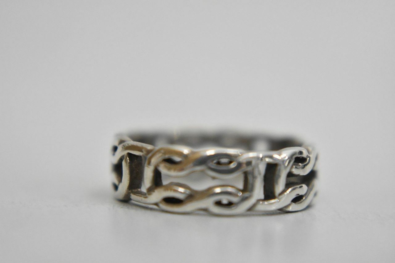 Celtic ring Irish knots pinky band sterling silver wo… - Gem