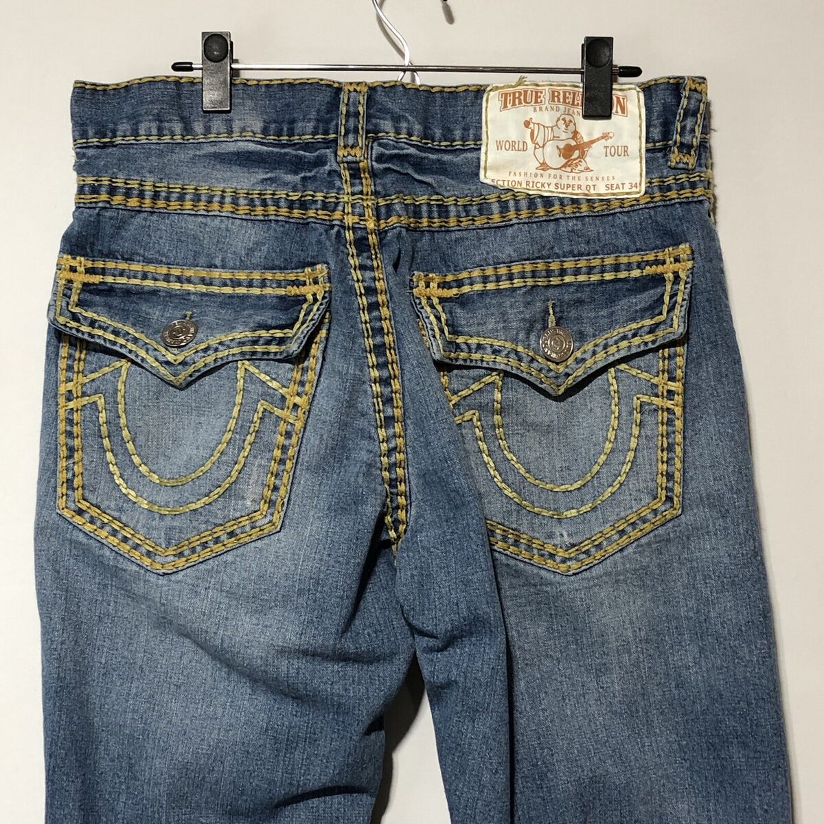 True Religion Ricky Super QT Jeans Size 36 Vintage Made In True Religion Ricky Super QT Jeans Size 36 Vintage Made In