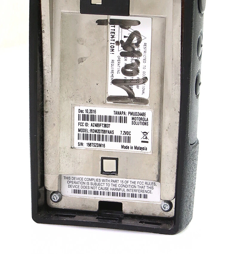 Motorola RDM2070BFAAS 2-Way Radio w/ Cradle, Battery & Power Supply, Warranty - Image 3 of 4