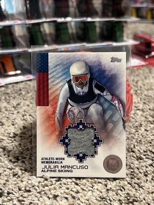 RARE 2014 TOPPS OLYMPIC JULIA MANCUSO SILVER RELIC /50 ALPINE SKIING CARD SP