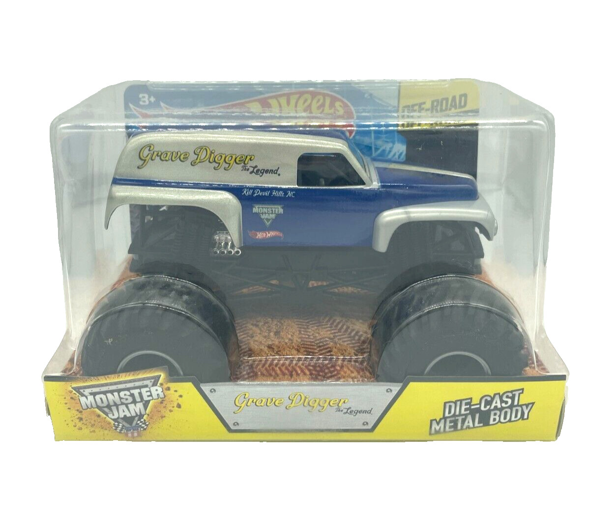 Hot Wheels 2014 Monster Jam Grave Digger The Legend Die Cast Metal Body Blue